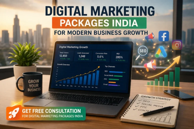 Digital marketing packages in India designed for startups and businesses to enhance online presence affordably.